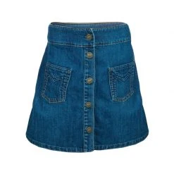 Little Marc Jacobs Blue Denim Buttondown Skirt 12 Yrs For Kids