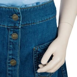 Little Marc Jacobs Blue Denim Buttondown Skirt 12 Yrs For Kids -Cheap Marc Jacobs Store luxury kids marc jacobs new girls clothing p56149 0004