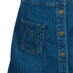 Little Marc Jacobs Blue Denim Buttondown Skirt 12 Yrs For Kids -Cheap Marc Jacobs Store luxury kids marc jacobs new girls clothing p56149 0007