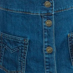 Little Marc Jacobs Blue Denim Buttondown Skirt 12 Yrs For Kids -Cheap Marc Jacobs Store luxury kids marc jacobs new girls clothing p56149 0008