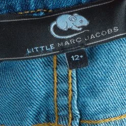 Little Marc Jacobs Blue Denim Buttondown Skirt 12 Yrs For Kids -Cheap Marc Jacobs Store luxury kids marc jacobs new girls clothing p56149 0011