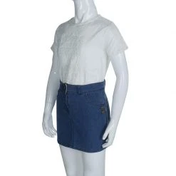 Little Marc Jacobs Indigo Denim Mini Skirt 8 Yrs For Kids -Cheap Marc Jacobs Store luxury kids marc jacobs new girls clothing p63850 0004