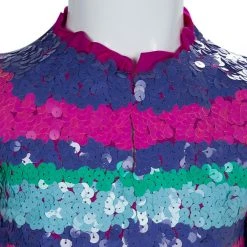 Little Marc Jacobs Multicolor Sequin Embellished Striped Jacket 6 Yrs For Kids -Cheap Marc Jacobs Store luxury kids marc jacobs new girls clothing p63968 0004