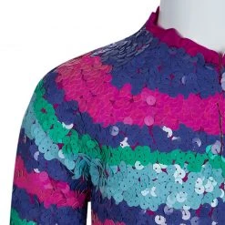 Little Marc Jacobs Multicolor Sequin Embellished Striped Jacket 6 Yrs For Kids -Cheap Marc Jacobs Store luxury kids marc jacobs new girls clothing p63968 0005