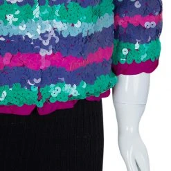 Little Marc Jacobs Multicolor Sequin Embellished Striped Jacket 6 Yrs For Kids -Cheap Marc Jacobs Store luxury kids marc jacobs new girls clothing p63968 0007