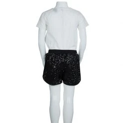Little Marc Jacobs Black Sequin Embellished Shorts 12 Yrs For Kids -Cheap Marc Jacobs Store luxury kids marc jacobs new girls clothing p66936 0003