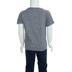 Little Marc Jacobs Grey Melange Jersey Graphic Print Crew Neck T-Shirt 6 Yrs For Kids -Cheap Marc Jacobs Store luxury kids marc jacobs used boys clothing p70194 003