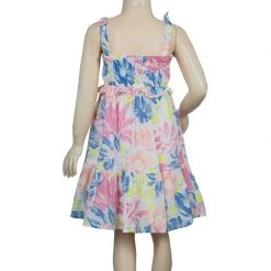Little Marc Jacobs Multicolor Floral Print Smocking Detail Dress 6 Yrs For Kids -Cheap Marc Jacobs Store luxury kids marc jacobs used girls clothing p56286 0003