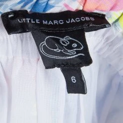 Little Marc Jacobs Multicolor Floral Print Smocking Detail Dress 6 Yrs For Kids -Cheap Marc Jacobs Store luxury kids marc jacobs used girls clothing p56286 0009