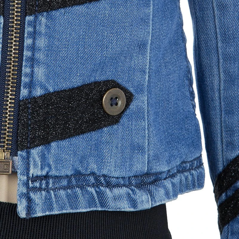 Little Marc Jacobs Contrast Lurex Embroidered Denim Jacket 5 Yrs For Kids 6 Little Marc Jacobs Contrast Lurex Embroidered Denim Jacket 5 Yrs For Kids - Image 6