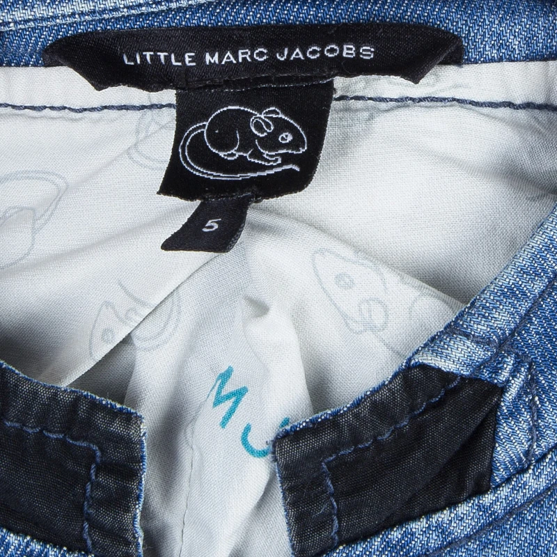Little Marc Jacobs Contrast Lurex Embroidered Denim Jacket 5 Yrs For Kids 9 Little Marc Jacobs Contrast Lurex Embroidered Denim Jacket 5 Yrs For Kids - Image 9
