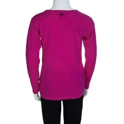 Little Marc Jacobs Pink Printed Long Sleeve T-Shirt 8 Yrs For Kids -Cheap Marc Jacobs Store luxury kids marc jacobs used girls clothing p63971 0003