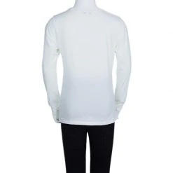 Little Marc Jacobs White Jersey Printed Long Sleeve T-Shirt 10 Yrs For Kids -Cheap Marc Jacobs Store luxury kids marc jacobs used girls clothing p66877 003