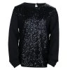 Little Marc Jacobs Black Sequin Embellished Long Sleeve Top 12 Yrs For Kids