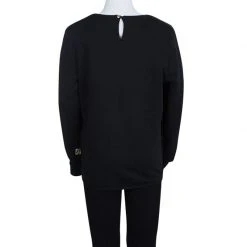 Little Marc Jacobs Black Sequin Embellished Long Sleeve Top 12 Yrs For Kids -Cheap Marc Jacobs Store luxury kids marc jacobs used girls clothing p66934 0003