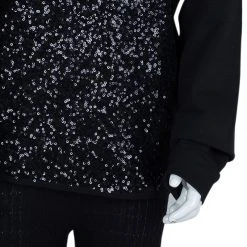 Little Marc Jacobs Black Sequin Embellished Long Sleeve Top 12 Yrs For Kids -Cheap Marc Jacobs Store luxury kids marc jacobs used girls clothing p66934 0005