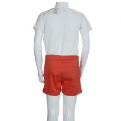 Little Marc Jacobs Orange Cotton Shorts 10 Yrs For Kids -Cheap Marc Jacobs Store luxury kids marc jacobs used girls clothing p66938 003