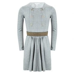 Little Marc Jacobs Grey Knit Long Sleeve Dress 8 Yrs For Kids