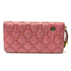 Marc Jacobs Zip Pink Phyton-Effect Leather Wallet For Men