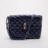 Marc Jacobs Blue Patent Quilted Single Flap Shoulder Bag For Uncategorized
