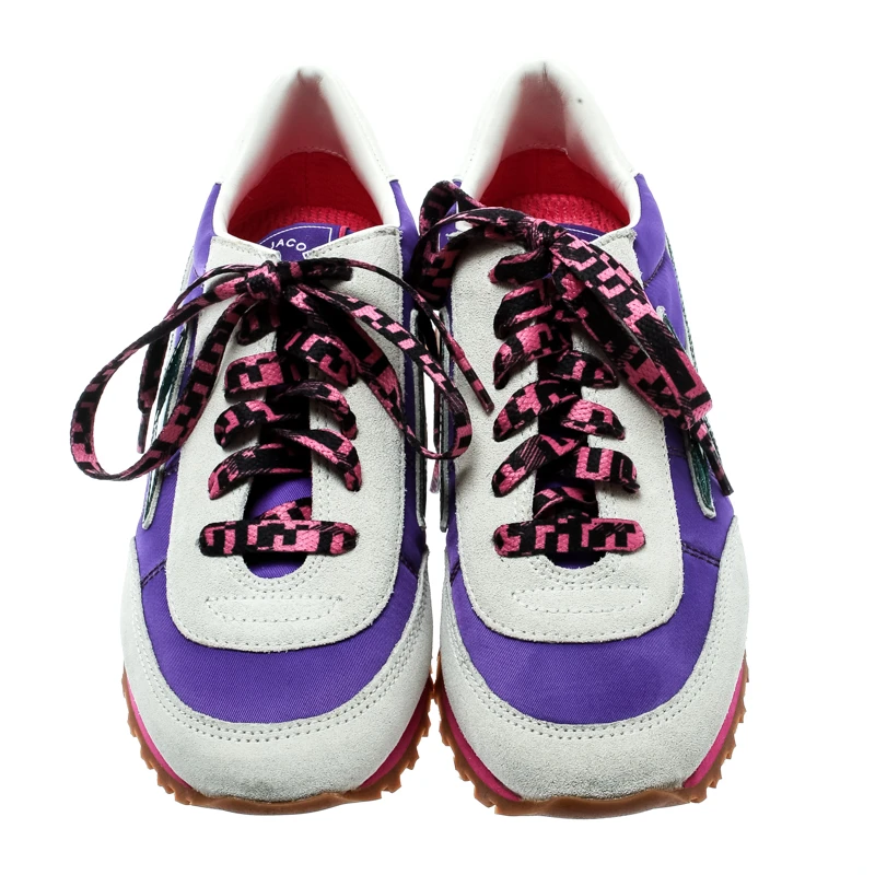 Marc Jacobs Multicolor Fabric And Suede Lightning Bolt Platform Sneakers Size 36 For Women 3 Marc Jacobs Multicolor Fabric And Suede Lightning Bolt Platform Sneakers Size 36 For Women - Image 3