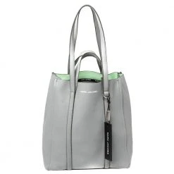 Marc Jacobs Grey Pebbled Leather The Tag Tote For Women