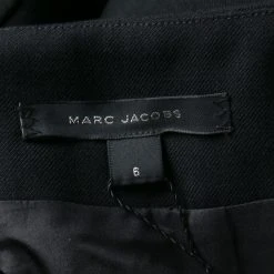 Marc Jacobs Black Doublefaced Wool Contrast Grosgrain Trim Ankle Pants M For Women -Cheap Marc Jacobs Store luxury women marc jacobs new clothes p138537 0005