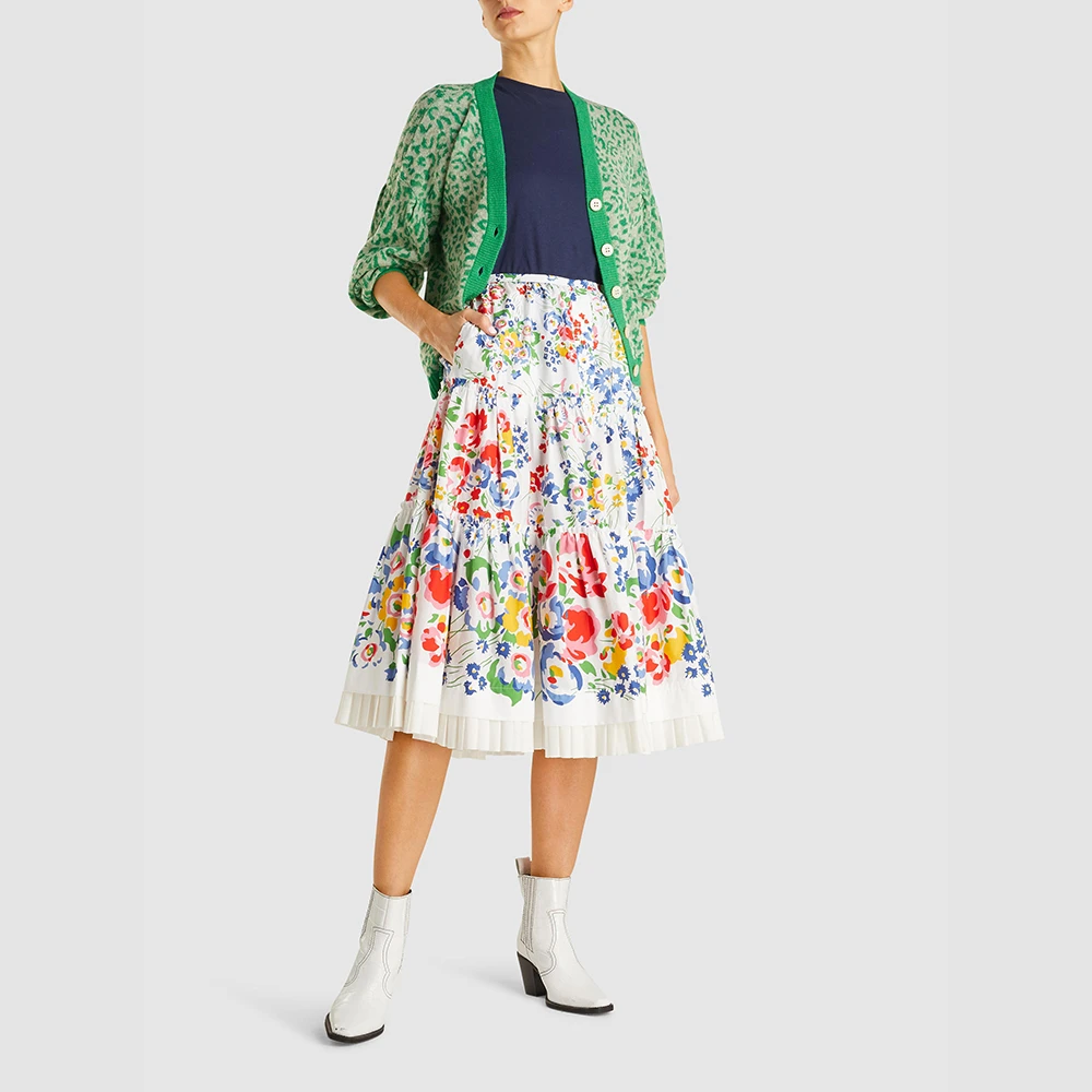 Marc Jacobs Multicoloured The Praire Liberty Print Midi Skirt US 14 For Women 5 Marc Jacobs Multicoloured The Praire Liberty Print Midi Skirt US 14 For Women - Image 5