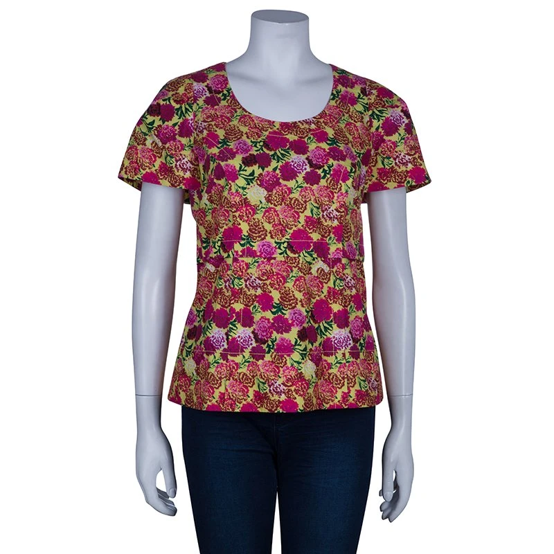 Marc Jacobs Floral Print Short Sleeve Top M For Women 2 Marc Jacobs Floral Print Short Sleeve Top M For Women - Image 2