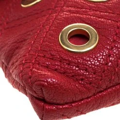 Marc Jacobs Red Leather Eyelets Sandy Shoulder Bag For Women -Cheap Marc Jacobs Store luxury women marc jacobs new handbags p101562 010