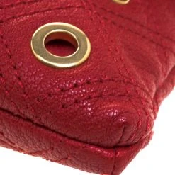 Marc Jacobs Red Leather Eyelets Sandy Shoulder Bag For Women -Cheap Marc Jacobs Store luxury women marc jacobs new handbags p101562 011