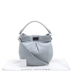 Marc Jacobs Ice Blue Leather Classic Hobo For Women -Cheap Marc Jacobs Store luxury women marc jacobs new handbags p114469 009