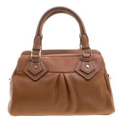 Marc Jacobs Brown Leather Small Groovee Satchel For Women -Cheap Marc Jacobs Store luxury women marc jacobs new handbags p115448 004