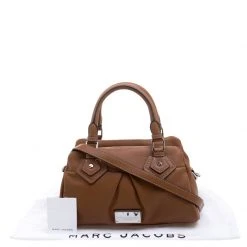 Marc Jacobs Brown Leather Small Groovee Satchel For Women -Cheap Marc Jacobs Store luxury women marc jacobs new handbags p115448 008