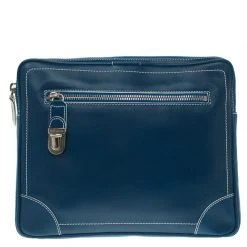 Marc Jacobs Matte Blue Leather The Venetia Ipad Case For Women