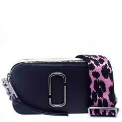 Marc Jacobs Nightshade Leather Small Snapshot Camera Bag For Women