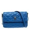 Marc Jacobs Blue Quilted Leather Day To Night Single Crossbody Bag For Women