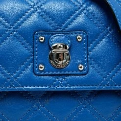 Marc Jacobs Blue Quilted Leather Day To Night Single Crossbody Bag For Women -Cheap Marc Jacobs Store luxury women marc jacobs new handbags p137042 0005