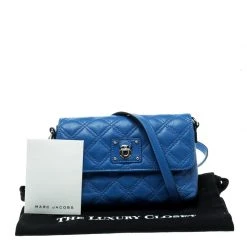 Marc Jacobs Blue Quilted Leather Day To Night Single Crossbody Bag For Women -Cheap Marc Jacobs Store luxury women marc jacobs new handbags p137042 0009