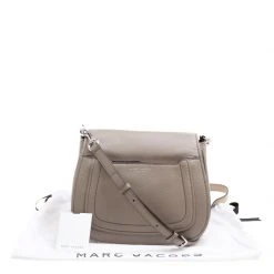 Marc Jacobs Beige Leather Empire City Saddle Crossbody Bag For Women -Cheap Marc Jacobs Store luxury women marc jacobs new handbags p161343 0009