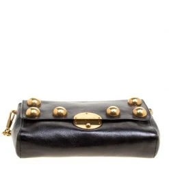 Marc Jacobs Black Leather Small Studded Gotham Shoulder Bag For Women -Cheap Marc Jacobs Store luxury women marc jacobs new handbags p165328 005
