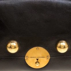 Marc Jacobs Black Leather Small Studded Gotham Shoulder Bag For Women -Cheap Marc Jacobs Store luxury women marc jacobs new handbags p165328 008