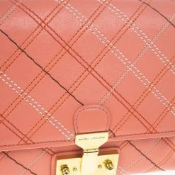 Marc Jacobs Multicolor Stitched Detail Logo Imprinted Shoulder Bag For Women -Cheap Marc Jacobs Store luxury women marc jacobs new handbags p17784 006