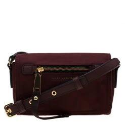 Marc Jacobs Burgundy Nylon Small Trooper Crossbody Bag For Women