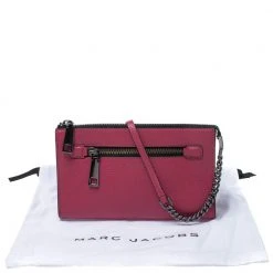 Marc Jacobs Raspberry Leather Small Gotham Crossbody Bag For Women -Cheap Marc Jacobs Store luxury women marc jacobs new handbags p272911 006