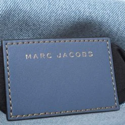 Marc Jacobs Blue Denim And Leather Small Studded Nomad Crossbody Bag For Women -Cheap Marc Jacobs Store luxury women marc jacobs new handbags p272930 001