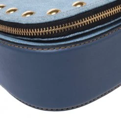 Marc Jacobs Blue Denim And Leather Small Studded Nomad Crossbody Bag For Women -Cheap Marc Jacobs Store luxury women marc jacobs new handbags p272930 004