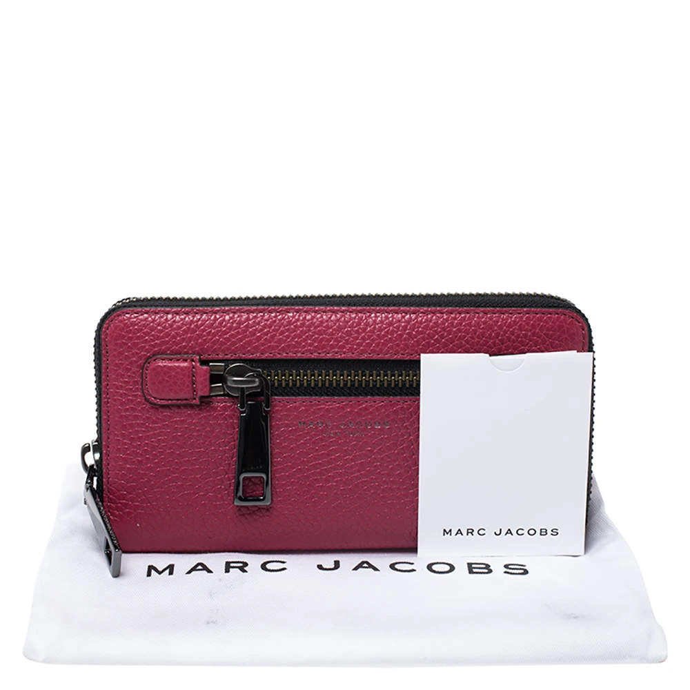 Marc Jacobs Raspberry Pink Leather Gotham Zip Around Wallet For Women 8 Marc Jacobs Raspberry Pink Leather Gotham Zip Around Wallet For Women - Image 8