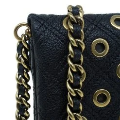 Marc Jacobs Black Leather Sandy Eyelets Shoulder Bag For Women -Cheap Marc Jacobs Store luxury women marc jacobs new handbags p40632 007