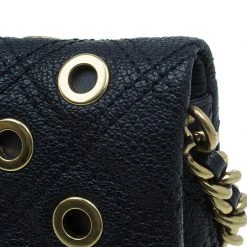 Marc Jacobs Black Leather Sandy Eyelets Shoulder Bag For Women -Cheap Marc Jacobs Store luxury women marc jacobs new handbags p40632 008